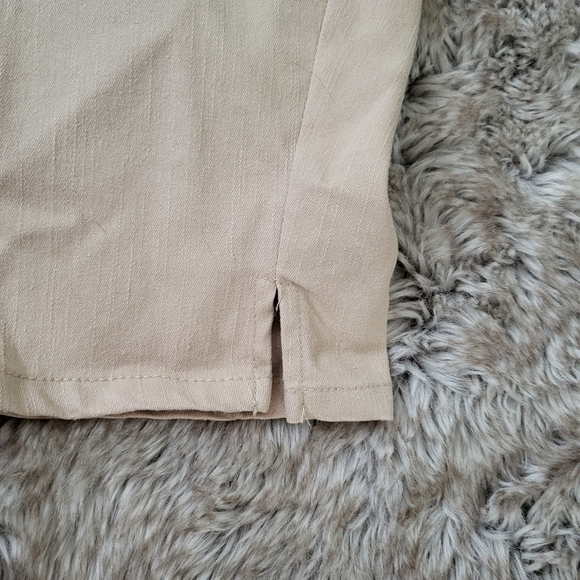 Ruby Rd Petite Chino Clamdigger Capri Pants Wide Waistband Khaki Size 14 Petite - Picture 3 of 8
